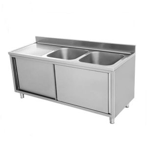 Sudoper 2 korita R + ploha, zatvoren - Slika 1