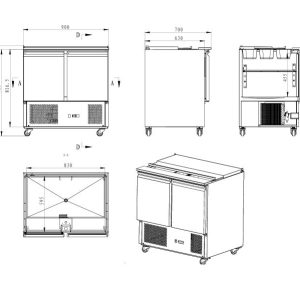 Bar za salate 900 - Slika 2
