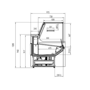 Vitrina za meso, 2480mm - Slika 2